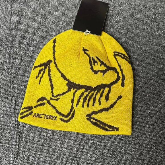 New Arcteryx Bird Head Black Toque Beanie Orca black Merino hat for winter - Picture 3 of 4
